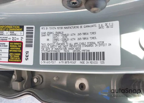 2022 Toyota Tacoma Trd Off Road z USA, uszkodzony, nr VIN 3TYCZ5AN7NT090282